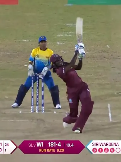 WI v SL: Stafanie Taylor falls after a quickfire 41