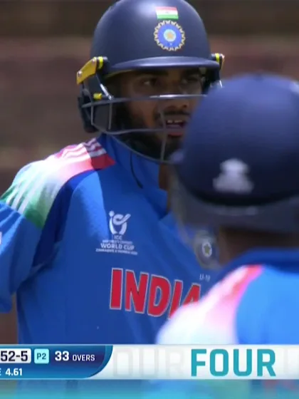 Kanishk Chouhan with a Four vs. Bangladesh