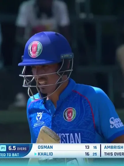 Khalid Ahmadzai with a Four vs. India