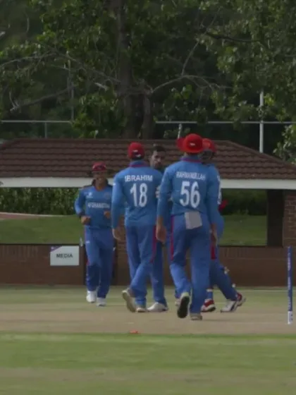 ICC U19 CWC: AFG v UAE – Shafiqullah removes Figy's middle stump