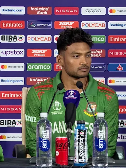 19 October - Pune - Bangladesh Captain Najmul Hossain Shanto post-match press conference