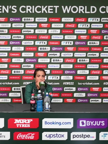 14 March - Hamilton - Pakistan player Sidra Ameen post-match press conference