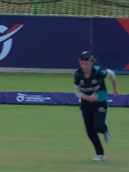 Logo of Georgia Plimmer grabs a stunner to dimiss Shafali Verma | IND v NZ | U19 Women's T20WC Semi-final