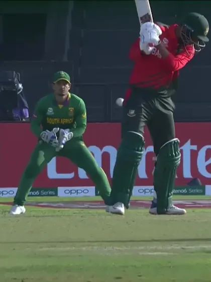 The second ever Men's T20 World Cup hit-wicket dismissal