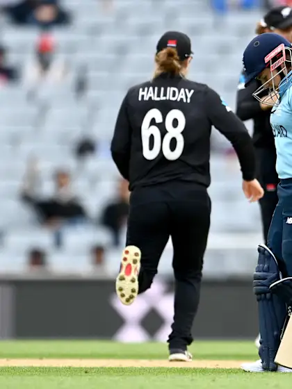 Logo of Wicket: Lea Tahuhu rattles the stumps