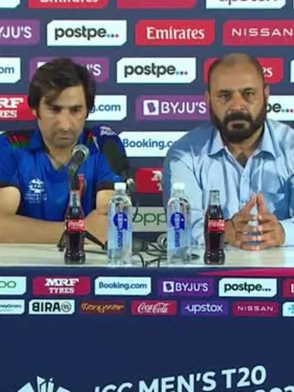 31 October - Abu Dhabi - Afghanistan player Asghar Afghan post-match press conference