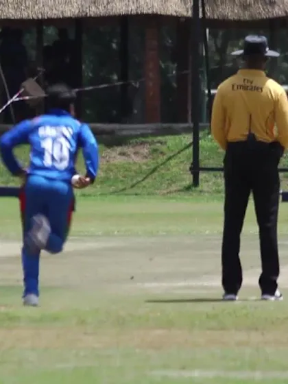 Rashid Khan claims the wickets of Suri and Usman