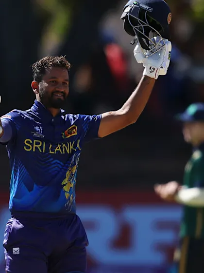 Logo of Dimuth Karunaratne sparkles with a ton for Sri Lanka | CWC23 Qualifier