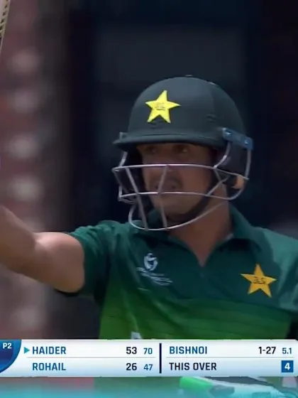 ICC U19 CWC: IND v PAK – Haider Ali reaches half-century in style