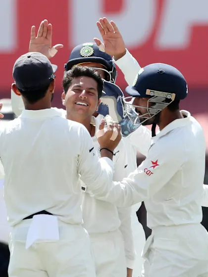 Kuldeep scalps four on debut, Smith ton lifts Australia to 300