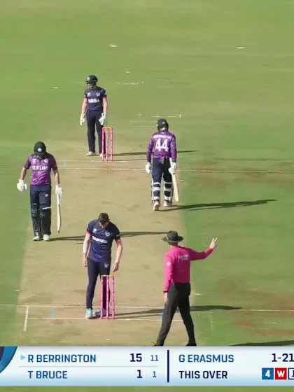 Brandon Mcmullen - Wicket - Scotland vs Namibia
