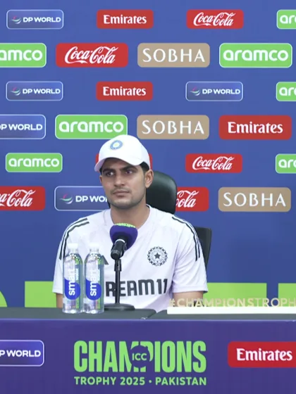 Logo of Shubman Gill- India pre-match press conference, 8 March '25