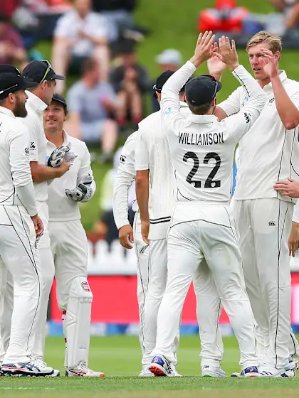 Debutant Jamieson rips through India on rain-hit opening day