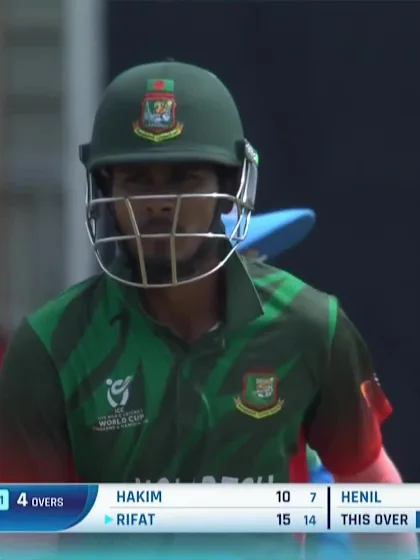 Rifat Beg with a Four vs. India