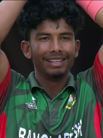 Aryan Mann with a Four vs. Bangladesh