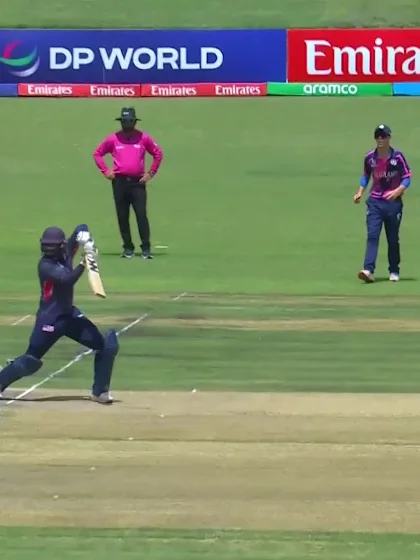 Sahil Garg with a Four vs. Scotland