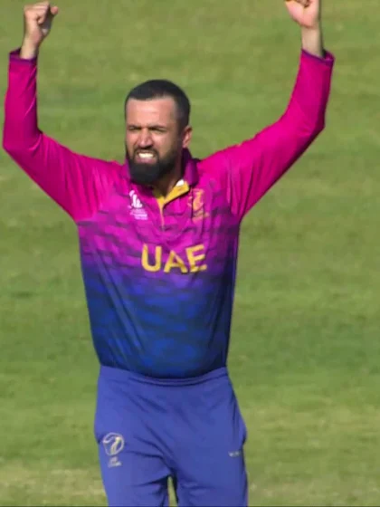 Logo of Aqib Ilyas - Wicket - Oman vs UAE