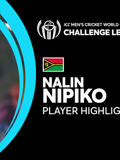 Nalin Nipiko grabs a five-for | Vanuatu v Bahrain | CWC Challenge League Play-off