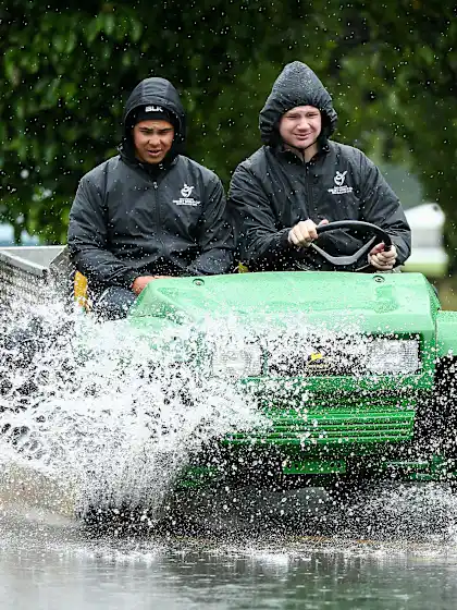 Warm-up matches washed out for second straight day