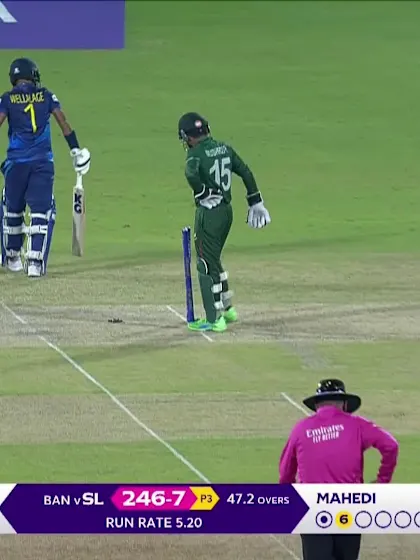 Dunith Wellalage - Wicket - Bangladesh vs Sri Lanka