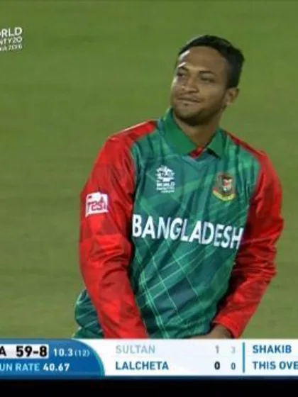 Shakib Al Hasan 4-15 for BAN V OMA ICC WT20 2016