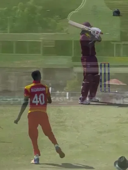 Blessing Muzarabani gets the prized scalp of Chris Gayle