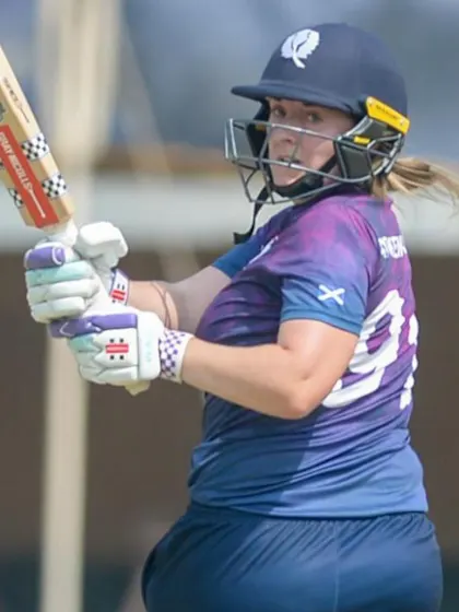 Logo of Advancing Abbi Aitken-Drummond scores Scotland's first boundary | WCWCQ 2025