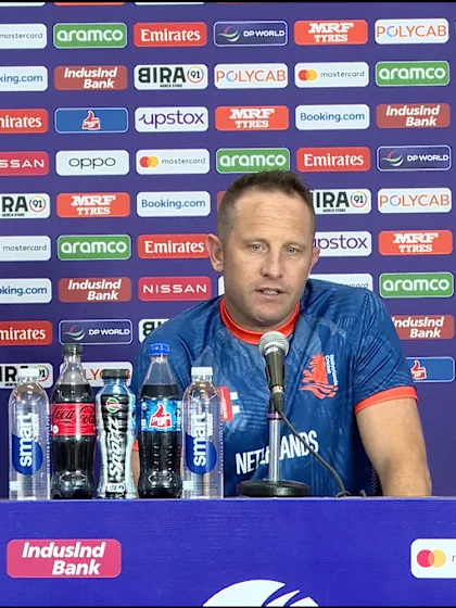 8 October - Hyderabad - Netherlands player Roelof Van Der Merwe pre-match press conference