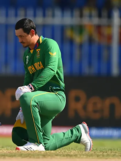 United against racism: Quinton de Kock joins his South African teammates in taking a knee