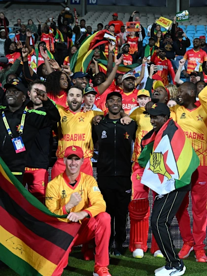 Zimbabwe beat Scotland by five wickets to qualify for the Super 12s