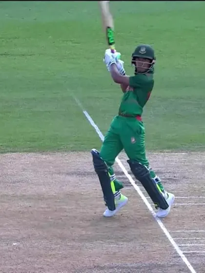 U19CWC POTD - Afif Hossain slaps a six on his second ball