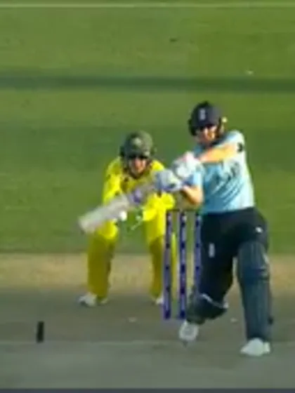 SIX: Nat Sciver clears the rope