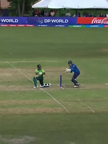 Farhan Yousaf with a Four vs. England