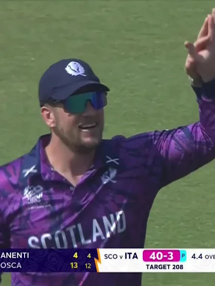 Anthony Mosca - Wicket - Scotland vs Italy