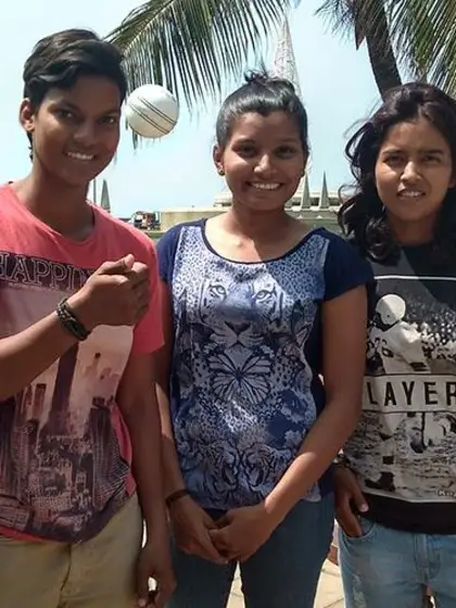 Bisht, Poonam, Gayakwad and Deepti are having a ball, and spinning it too