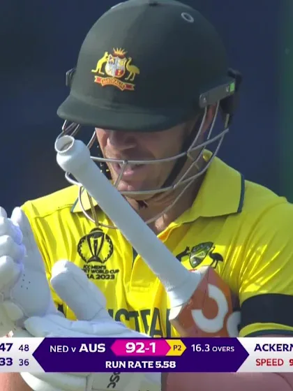 David Warner - Six - Australia vs Netherlands