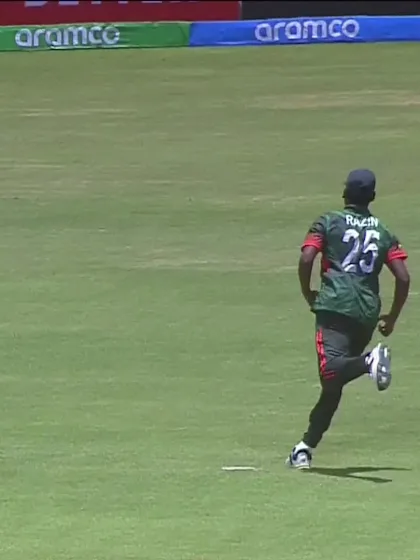 Abhigyan Kundu with a Four vs. Bangladesh