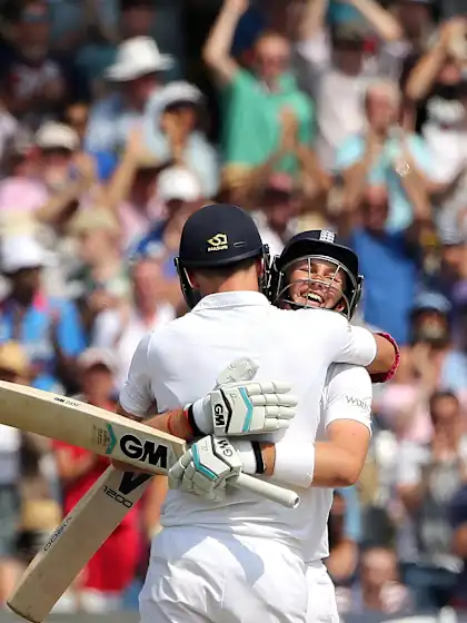 England ahead after Root-Anderson heroics