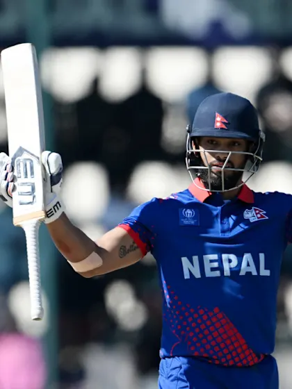 Logo of Opener Bhurtel's magnificent knock for Nepal against Zimbabwe | CWC23 Qualifier