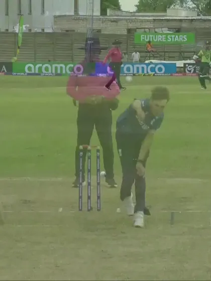 Farhan Yousaf with a Four vs. England