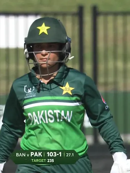 Logo of FIFTY: Sidra Ameen with a hard-fought half-century