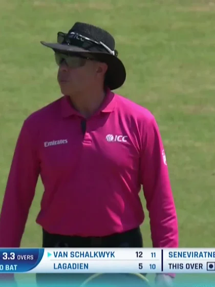 J van Schalkwyk with a Four vs. Sri Lanka