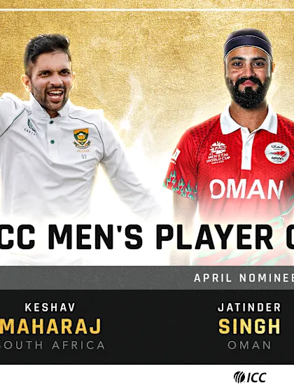 ICC Men's Player of the Month nominees for April revealed