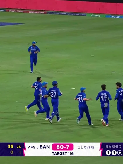 Logo of Rishad Hossain - Wicket - Afghanistan vs Bangladesh
