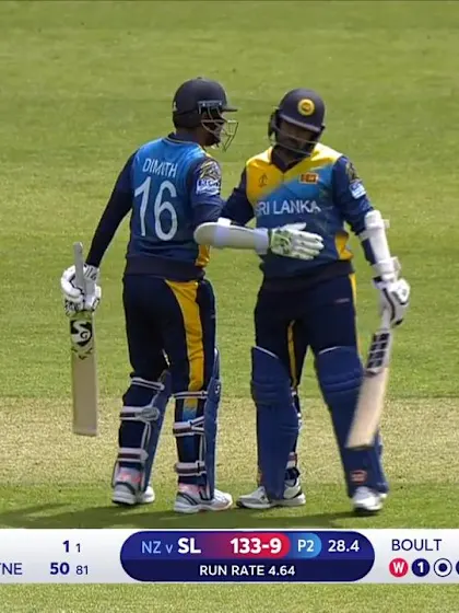 CWC19: NZ v SL - Highlights of Karunaratne's unbeaten 52 