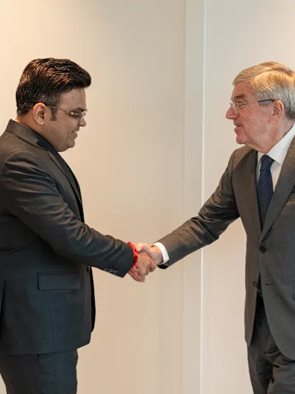 Jay Shah meets with IOC president Thomas Bach