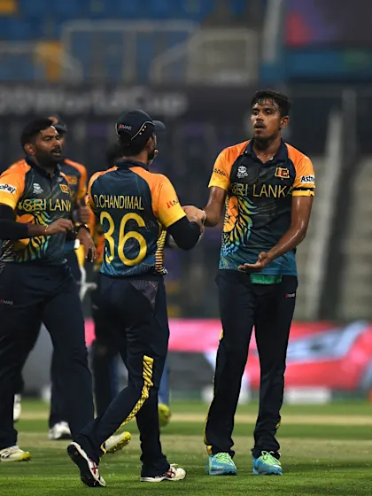 Logo of Bowlers stifle Namibia as Sri Lanka kick off World Cup campaign with a win