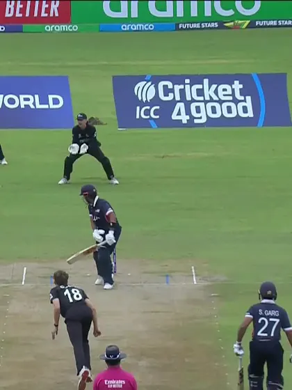 Amrinder Gill with a Four vs. New Zealand