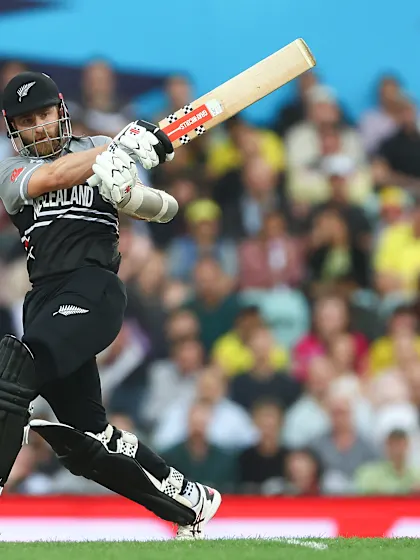 Logo of SIX: Kane Williamson with a sublime scoop into the stand | T20WC 2022