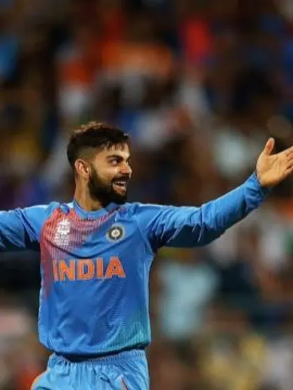 Virat Kohli takes wicket with his first ball of #WT20